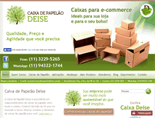 Tablet Screenshot of caixadepapelaodeise.com.br